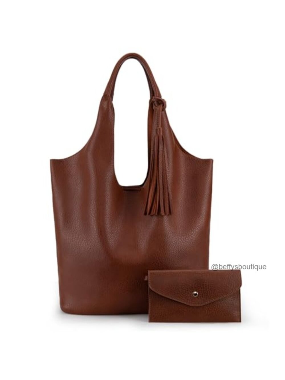 Slouchy Hobo Bag Vegan Leather Shoulder Purse with Wallet Top Handle